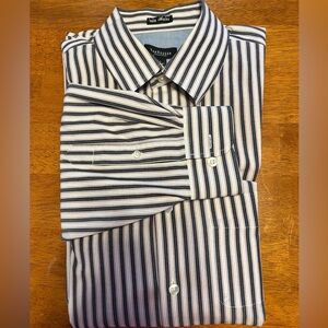 Van Heusen Men's Navy, Red and White Striped Shirt